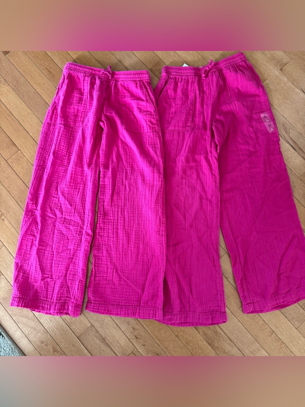 NWT GAP Kids Size Large 10 Pink Wide Leg Pull On Pants
